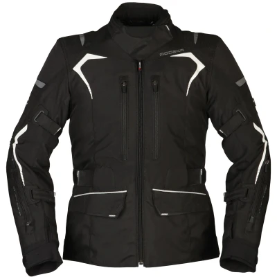 Abbildung von Modeka Motorradjacke Elaya Lady Textiljacke Damen schwarz / weiß