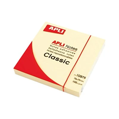 Abbildung von APLI 75 x mm Classic selbstklebend Wiederverwendbar Noten Gelb (1 Stück)