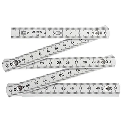 Abbildung von Connex Gliedermaßstab Kunststoff 1 Meter Länge Metrische Skala Elastisch &amp; Robust Markante Doppelskalierung Für Haus, Hobby Werkstatt / Zollstock Meterstab Messwerkzeug COXT700305