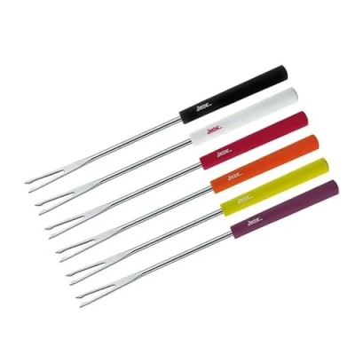 Abbildung von Spring 2690260606 Fleischfondue Gabeln Basic bunt 6 Stück, Edelstahl, silber, 1,8 x 12 27 cm