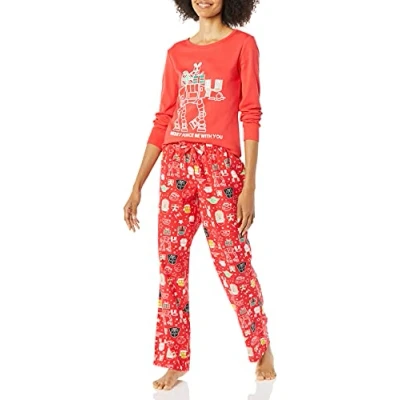Abbildung von Amazon Essentials Disney Marvel Star Wars Damen Schlafanzug Schlaf Sets Flanell, Holiday Womens, S