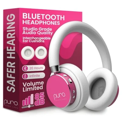 Abbildung von Puro Sound Labs BT2200 Plus Lautstärkebegrenzende Bluetooth Kopfhörer für Kinder Sicherere Studio Qualität und Geräuschisolierung Pink
