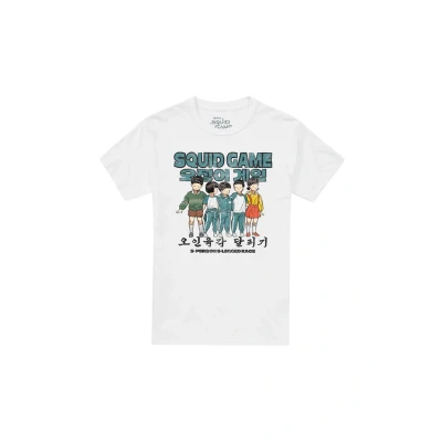 Abbildung von Netflix Squid GAME Person Legged RACE Tshirt print, Herren, Größe: 5XL, White