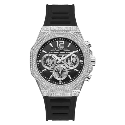 Abbildung von Guess Momentum Chronograph Black sunray/silvercoloured, Größe: One Size, sunray/silver coloured