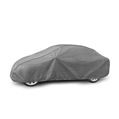 Abbildung von Autoabdeckung Wasserfest &amp; Extrastark Atmungsaktive Autoplane Abdeckplane gegen Regen Schnee Wind UV Strahlung Laub und Anderen Schmutz Autogarage Autohülle Grau, L Sedan L: 425 470cm / H: 126 136cm