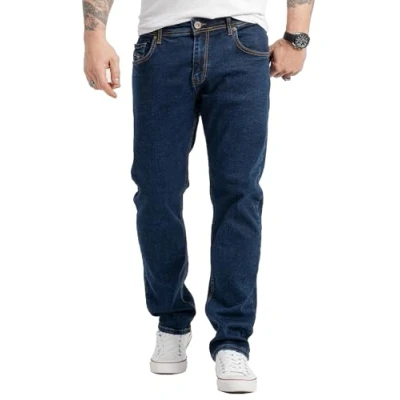 Abbildung von Rock Creek Herren Jeans Regular Fit Stretch Männerhose Herrenjeans Denim Hosen Herrenhose Straight Cut Stonewashed RC 2414 Blau W32 L36