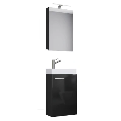 Abbildung von VCM Waschtisch 3 tlg Gäste WC Waschplatz Slito Schrank