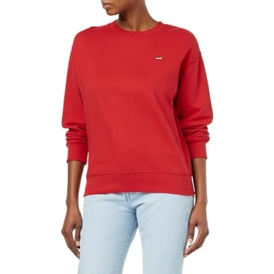 Abbildung von Levi&#039;s Standard CREW Sweatshirt, Damen, Größe: XXS, Script red