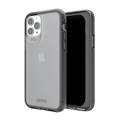 Abbildung von Gear4 Hampton Kompatibel mit iPhone 11 Pro Hülle, erweiterter Aufprallschutz, integrierte D3O Technologie, Anti Vergilbung, schützende Handy Schutzhülle dunkelgrau