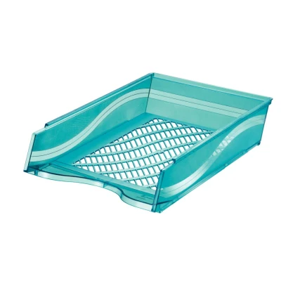 Abbildung von bene Briefablage DIN C4 blau transparent