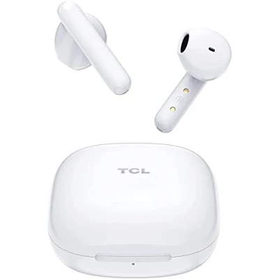 Abbildung von TCL MOVEAUDIO S150 Kabellose Kopfhörer (Bluetooth 5.0, Schnellladung, extra dünne Ladehülle, bis zu 3,5 Stunden Hörzeit, Touch), Weiß