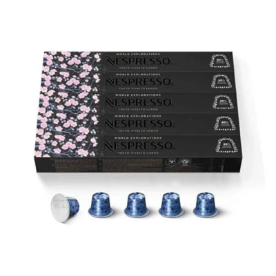 Abbildung von NESPRESSO ORIGINAL Tokyo Lungo, Mittlere Röstung, Kompatibel mit Kaffeemaschinen, Kapsel Set aus 50 Kaffeekapseln