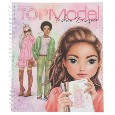 Abbildung von Depesche 13582 Create Your TOPModel Malbuch mit 40 vorgedruckten Seiten zum Gestalten von Outfits, Malheft Designen und Verzieren schöner Looks