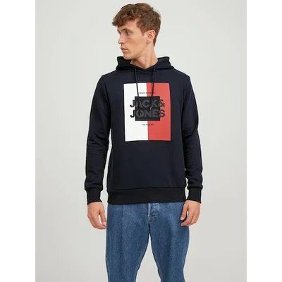 Abbildung von Jack &amp; Jones Oscar Kapuzenpullover, Herren, Größe: Small, Navy blazer
