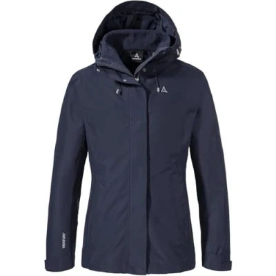 Abbildung von Schöffel Damen 3in1 Jacket Style Okere WMS, wasserdichte, atmungsaktive Outdoorjacke mit herausnehmbarer Fleecejacke, warme Jacke verstellbarer Kapuze, navy blazer, 36