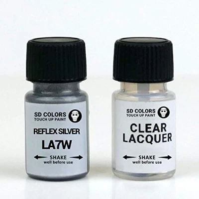 Abbildung von SD COLORS Reflex Silver LA7W A7W 8E Neuer Ausbesserungslack, 15 ML, Reparaturpinsel, Farbcode (Farbe + Lack)