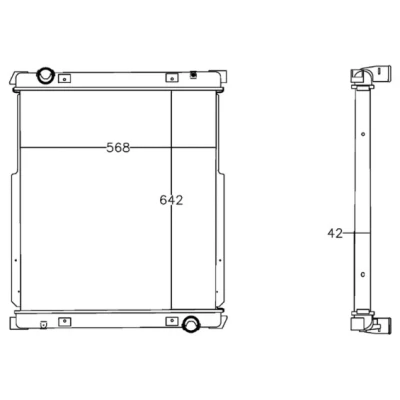 Abbildung von MAHLE ORIGINAL CR 1215 000P Kühler, Motorkühlung 642 568 42 Kühlrippen gelötet