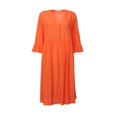 Abbildung von ESPRIT Damen 023ee1e313 Kleid, 635/Orange Red, 44
