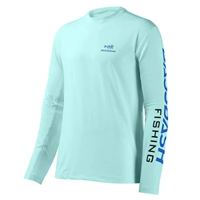 Abbildung von Bassdash Angeln T Shirt Fishing Langarm Wasser UPF 50+ Rashguard Angelbekleidung UV Sonnenschutz