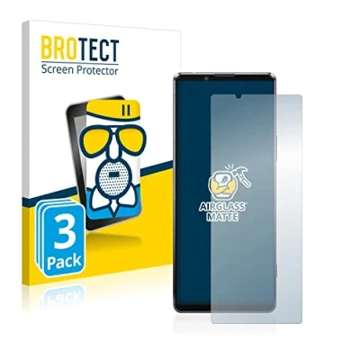 Abbildung von BROTECT Entspiegelungs Schutzglas für Sony Xperia 1 II (3 Stück) Schutz Folie Panzerfolie Glas Matt [Extrem Kratzfest 9H, Anti Reflex]