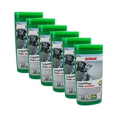 Abbildung von SONAX 6X 04158410 CockpitPflegeTücher matteffect Box 25 Stück