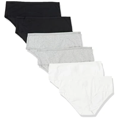 Abbildung von Amazon Essentials Damen Midi Unterwäsche aus Baumwolle, 6er Pack, Neutral, 44