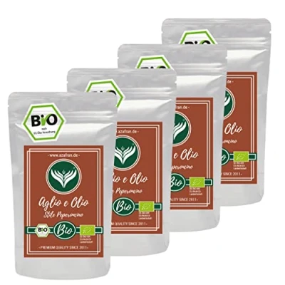 Abbildung von Azafran BIO Aglio e Olio (Peperoncino) Gewürzzubereitung, Pasta Seasoning Gewürz mit Knoblauch &amp; Chili, Gewürzmischung für köstliche Nudelgerichte 1kg