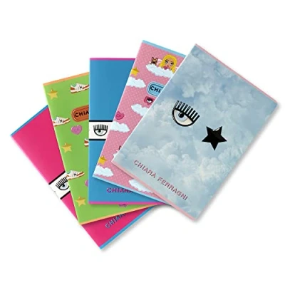 Abbildung von Pigna Chiara Ferragni x Zapfen, f.to A5, Packung mit 5 Stück, Fantasy B, 1R, rigato, 02321501R