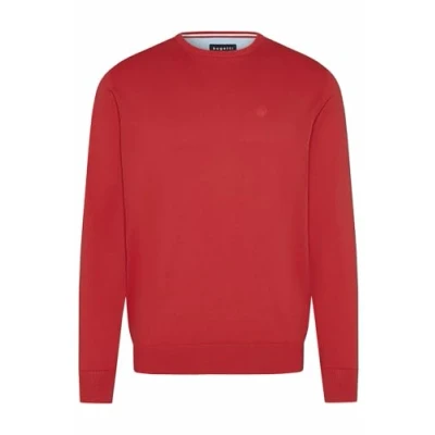 Abbildung von bugatti Oneck Strickpullover, Herren, Größe: Small, Rot