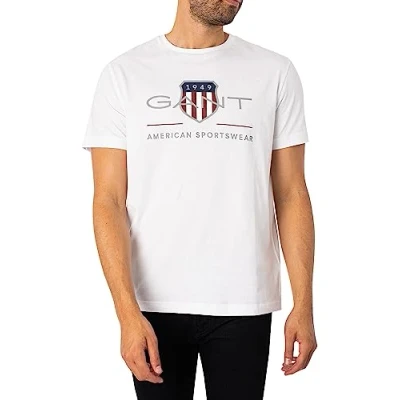 Abbildung von GANT REG Archive Shield Tshirt print, Herren, Größe: 3XL, White