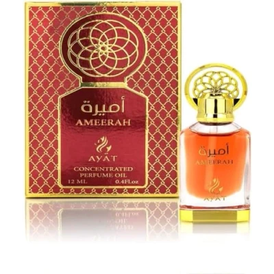 Abbildung von Ayat Perfumes Parfümöl 12ml Parfüm Extrakt ohne Alkohol, hochwertiger Moschus, Unisex, Orientalisch, Arabisch, Oud, Natürlich, Amber, Duft: Dubai (Ameerah 12ml)