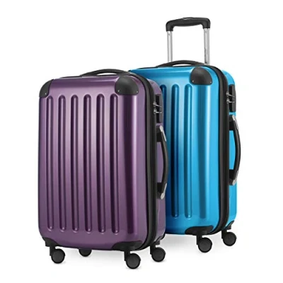 Abbildung von HAUPTSTADTKOFFER Alex Kofferset 2 x Handgepäck Hartschale Kabinenkoffer mit Erweiterung 55 cm, 42 Liter, Aubergine Cyanblau