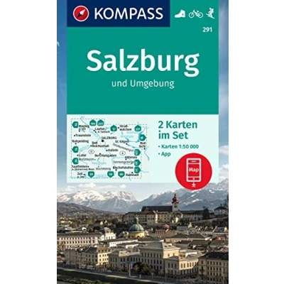 Abbildung von KOMPASS Wanderkarten Set 291 Salzburg und Umgebung (2 Karten) 1:50.000: inklusive Karte zur offline Verwendung in der App. Fahrradfahren. Skitouren.