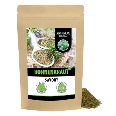 Abbildung von Bohnenkraut getrocknet (250g), gerebelt, Bohnen Kraut schonend getrocknet, 100% rein und naturbelassen, ohne Zusätze