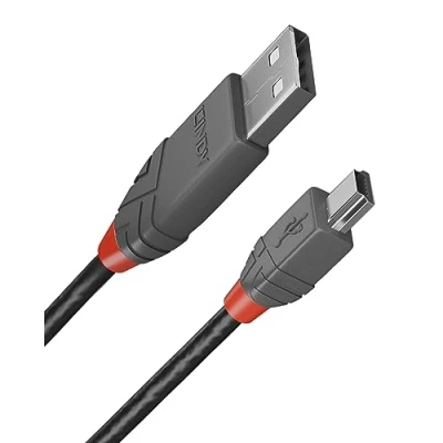 Abbildung von LINDY 36721 0,5m USB 2.0 Typ A an Mini B Kabel, Anthra Line Anthrazit