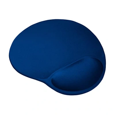 Abbildung von Trust Bigfoot Ergonomisches Mauspad mit Gelkissen 236 x 205 mm, Softgel Handballenauflage, Mikrofaseroberfläche, Mousepad Handauflage, rutschfeste Unterseite Blau
