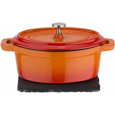 Abbildung von GSW Serviertopf Orange Shadow, oval, Gusseisen (1 tlg), Induktion