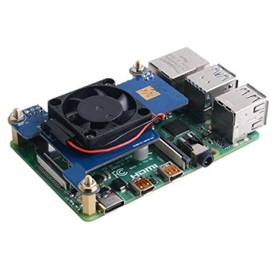 Abbildung von GeeekPi Raspberry Pi 4 PoE HAT Support IEEE 802.3af or 802.3at Standard, mit Lüfter 30x30x7mm für Modell B / 3B+