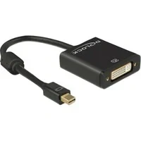 Abbildung von Delock Adapter mini Displayport 1.2 Stecker &gt; DVI Buchse 4K Aktiv schwarz