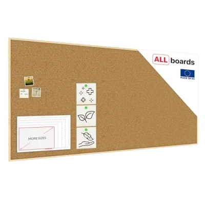 Abbildung von ALLboards Pinnwand mit Holz Rahmen 250x120cm Korktafel Korkwand Kork