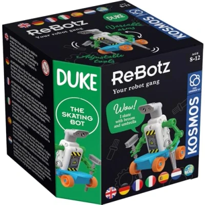 Abbildung von Kosmos 617066 ReBotz Duke The Skating Bot, Mini Roboter zum Bauen, Spielen und Sammeln für eine Robo Gang, Spielzeug, Experimentier Set Kinder ab 8 12 Jahre