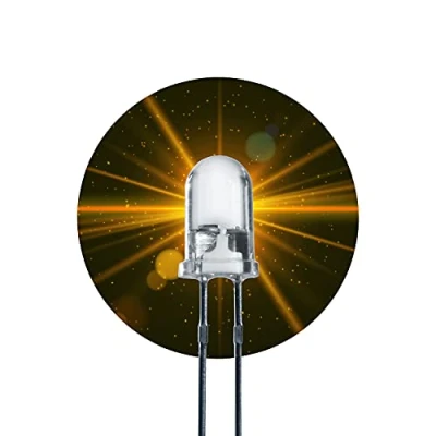 Abbildung von Lumetheus LED 5mm Farbe gelb 15000 mcd 20 Stück Leuchtdioden ca. 2V gelbe Diode 2 Pin LEDs Gehäuse klar