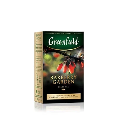 Abbildung von GREENFIELD BARBERRY GARDEN Schwarztee Aromatisierter Schwarzer Tee with Hibiskus, Berberitze, Kornblume, Vergissmeinnicht Flavoured Black Tea Lose Leaf 100g