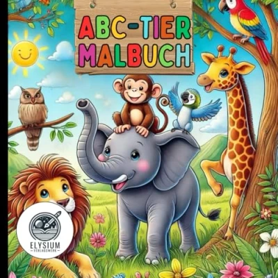 Abbildung von ABC Tiere Malbuch: Lern und Ausmalspaß für Kinder 26 Tiermotive von A bis Z: Ein kreatives Malbuch zur Förderung der Buchstabenerkennung Feinmotorik im Vorschul Grundschulalter