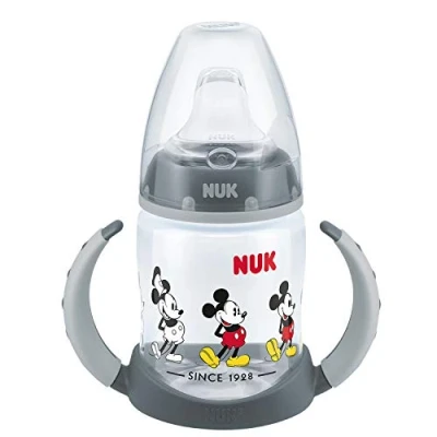 Abbildung von NUK Disney First Choice+ Flasche 6 18 Monate Silikon Sauger Anti Kolik Ventil BPA frei 150 ml Mickey Mouse