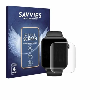 Abbildung von Savvies 4 Stück Full Screen Schutzfolie für Blackview BV R30 Pro Cover Displayschutz Folie [3D Curved, Transparent, Anti Fingerabdruck]