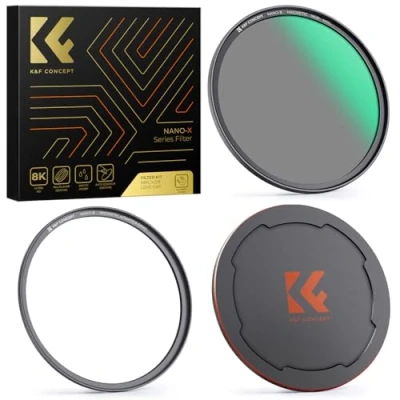 Abbildung von K&amp;F Concept ND Filter 52mm Graufilter ND8 (3 Stop) Magnetisches mit Objektivdeckel