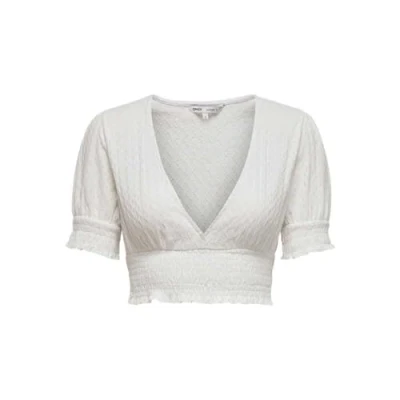 Abbildung von ONLY Onlhannah Smock Tshirt basic, Damen, Größe: Medium, Cloud dancer