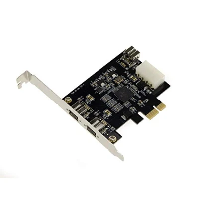 Abbildung von KALEA INFORMATIQUE PCIe Firewire 800 IEEE1394B Controller Karte auf PCI Express Port 1x 2+1 Ausgänge mit TI Chipsatz XI02213AZAY