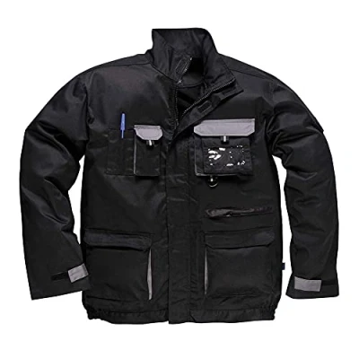 Abbildung von Portwest Texo Kontrast Jacke, Größe: L, Farbe: Schwarz, TX10BKRL